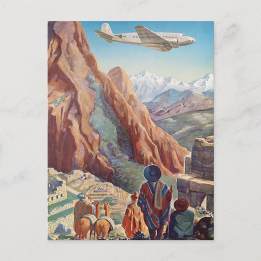  Peru van de Incas via Pan American Travel Briefkaart (Voorkant)