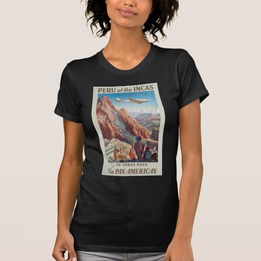  Peru van de Incas via Pan American Travel T-shirt (Voorkant)