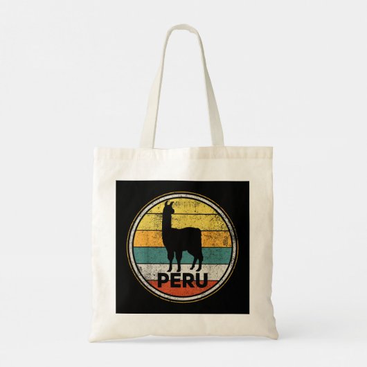 Peru Vicuna Peruvian Retro Tote Bag (Achterkant)