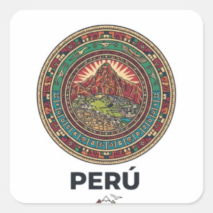 PERU VIERKANTE STICKER