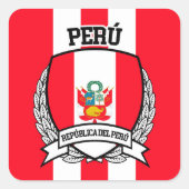 Peru Vierkante Sticker (Voorkant)