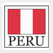 Peru Vierkante Sticker (Voorkant)