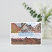 Peru - Vinicunca - de Rode vallei - Briefkaart (Staand voorkant)