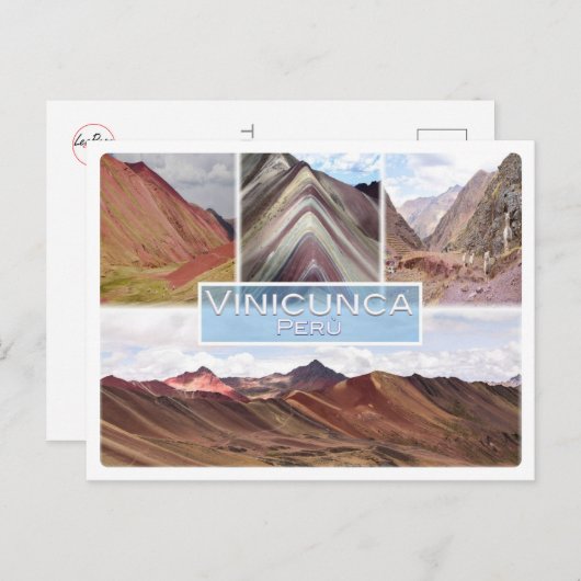 Peru - Vinicunca - de Rode vallei - Briefkaart (Voorkant / Achterkant)