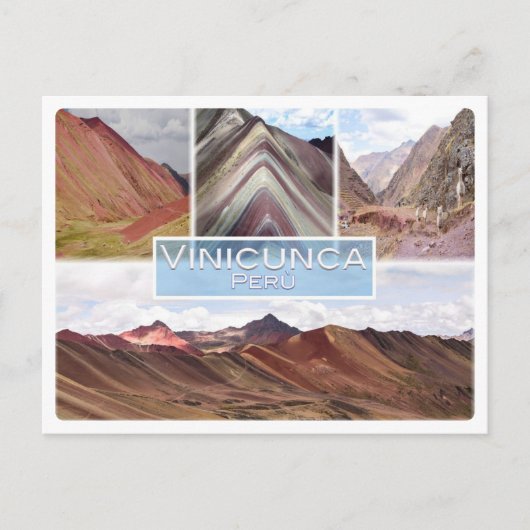 Peru - Vinicunca - de Rode vallei - Briefkaart (Voorkant)
