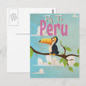 Peru Vintage Reisposter Briefkaart (Voorkant / Achterkant)