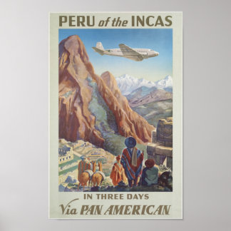 Peru Vintage Travel Poster