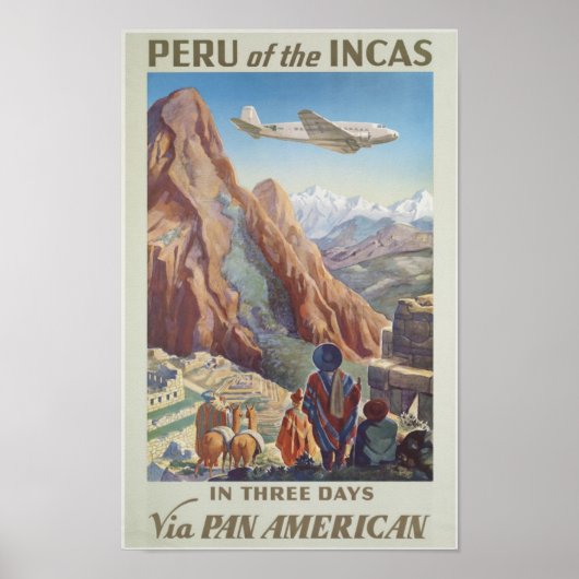 Peru Vintage Travel Poster (Voorkant)