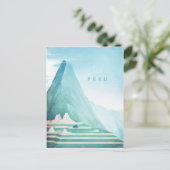 Peru Vintage Travel Poster - Art Briefkaart (Staand voorkant)