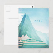 Peru Vintage Travel Poster - Art Briefkaart (Voorkant / Achterkant)
