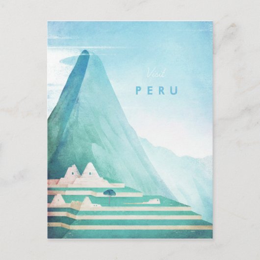 Peru Vintage Travel Poster - Art Briefkaart (Voorkant)