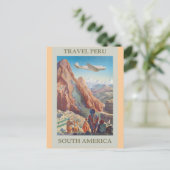 Peru Vintage Travel Poster Briefkaart (Staand voorkant)