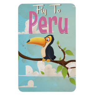 Peru Vintage Travel Poster Magneet