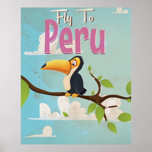 Peru Vintage Travel Poster. Poster (Voorkant)
