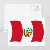 Peru Vlag Ansichtkaart Briefkaart (Voorkant / Achterkant)