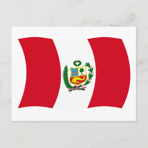 Peru Vlag Ansichtkaart Briefkaart