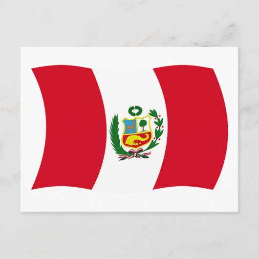 Peru Vlag Ansichtkaart Briefkaart (Voorkant)