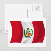 Peru Vlag Ansichtkaart Briefkaart (Voorkant / Achterkant)