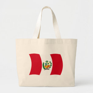 Peru Vlag Boodschappentas Grote Tote Bag