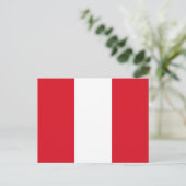 Peru vlag briefkaart (Staand voorkant)