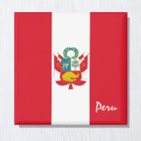 Peru vlag en Zuid-Amerika vakantie- en sportfans M