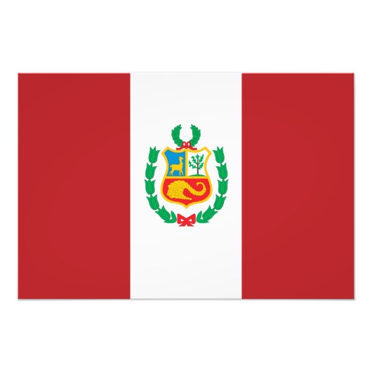 Peru Vlag Foto Afdruk (Voorkant)