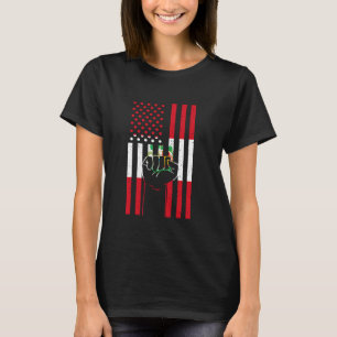 Peru Vlag Handvuist USA Amerika Peruviaanse Trots T-shirt