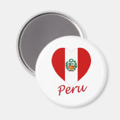 Peru Vlag Hart Magneet (Voorkant / Achterkant)