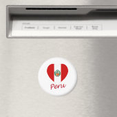 Peru Vlag Hart Magneet (Insitu (Vaatwasser))