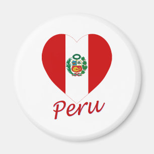 Peru Vlag Hart Magneet