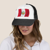 Peru Vlag Hoed Trucker Pet (In situ)