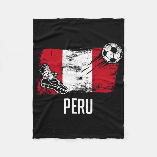 Peru Vlag Jersey Peruviaans Voetbalteam Peruviaans Fleece Deken (Voorkant)
