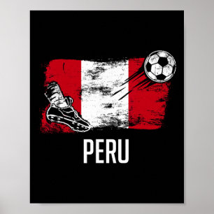 Peru Vlag Jersey Peruviaans Voetbalteam Peruviaans Poster
