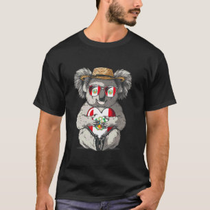 Peru Vlag Koala Hart Peruviaanse Trots Peruviaanse T-shirt