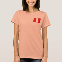Peru Vlag + Landkaart T-Shirt