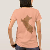 Peru Vlag + Landkaart T-Shirt (Achterkant)