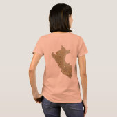Peru Vlag + Landkaart T-Shirt (Achterkant volledig)
