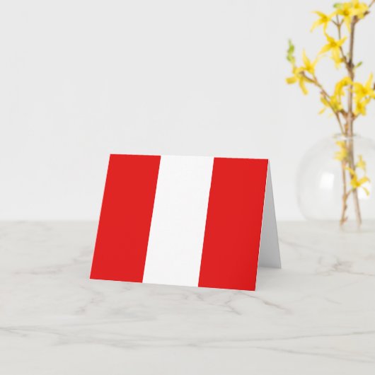 Peru Vlag Notecard Kaart (Gele Bloem)