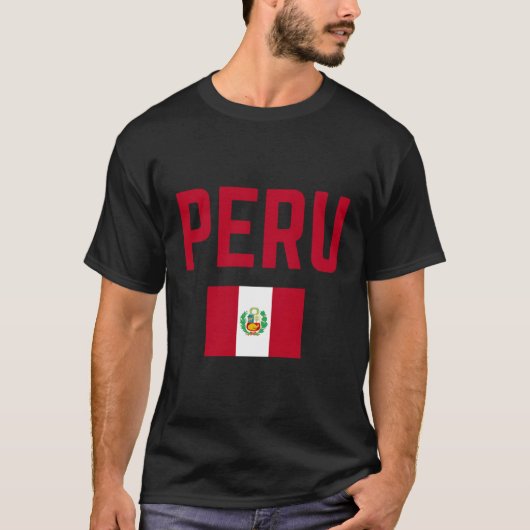 Peru Vlag Peru T-shirt (Voorkant)