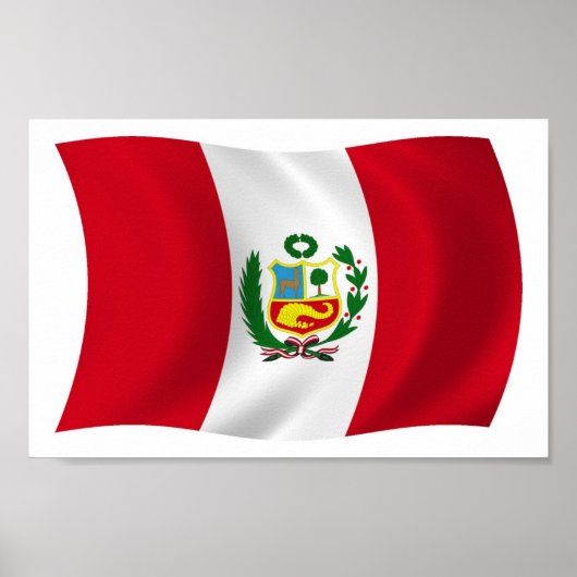 Peru Vlag Poster Afdruk (Voorkant)
