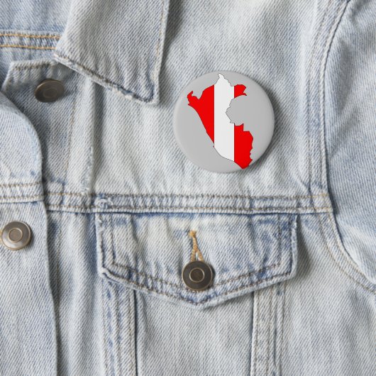 Peru-vlag Ronde Button 5,7 Cm (In situ)
