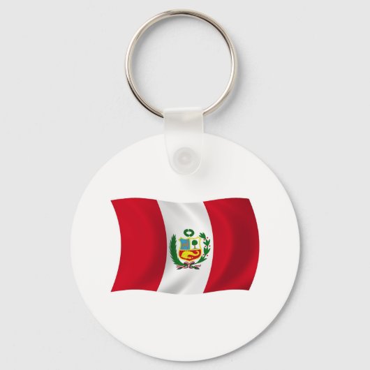 Peru Vlag Sleutelhanger (Voorkant)