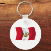 Peru Vlag Sleutelhanger (Voorkant)