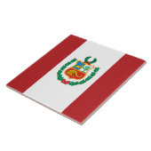 Peru Vlag Tegeltje (Zijkant)
