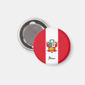 Peru, vlaggen en Zuid-Amerika voor vakantie- en sp Magneet (Voorkant / Achterkant)
