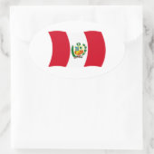 Peru Vlagsticker Ovale Sticker (Tas)