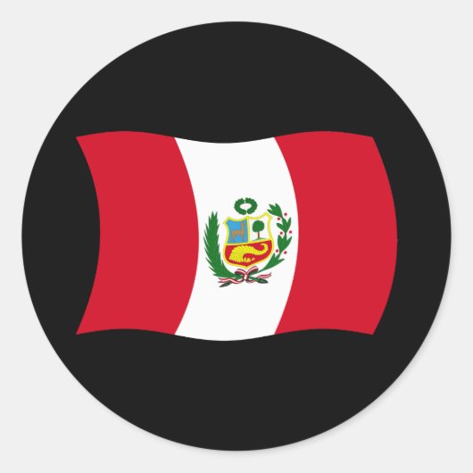 Peru Vlagsticker Ronde Sticker (Voorkant)