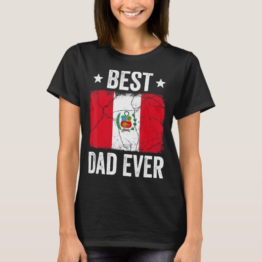 Peru voor Mannen Peruaanse beste vader ooit T-shirt (Voorkant)