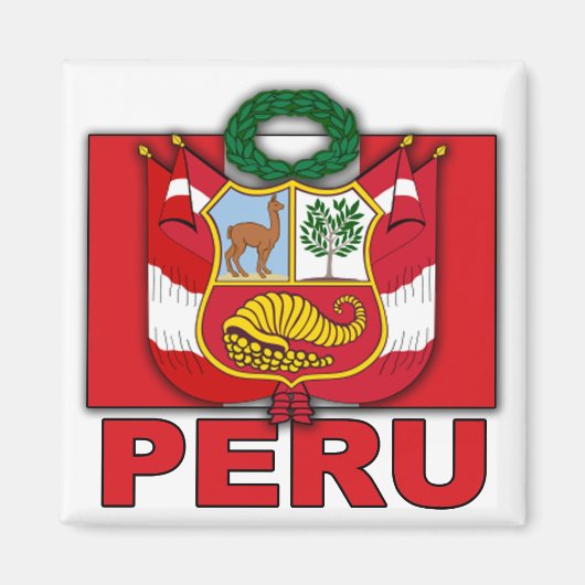 Peru-wapenschild Magneet (Voorkant)