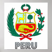 Peru-wapenschild Poster (Voorkant)